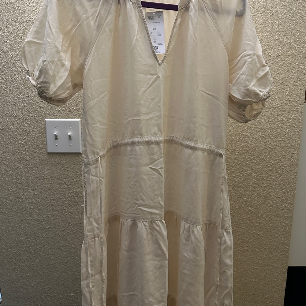 Velvet Heart Cream Long Sleeve Dress